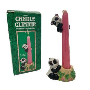 panda candle climber 3 piece candle holder
